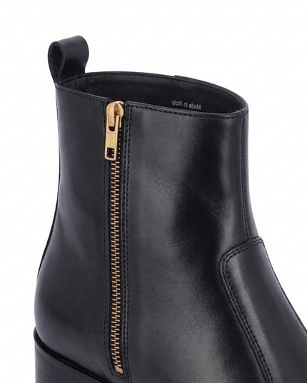 S&B Long Square-Toe Chelsea – Black