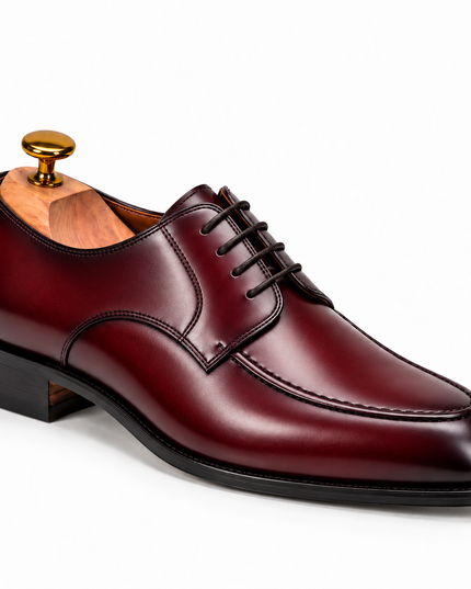 S&B Apron-Toe Derby Shoe-Cherry