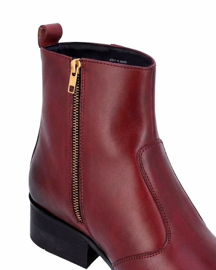 S&B Long Square-Toe Chelsea – Cherry