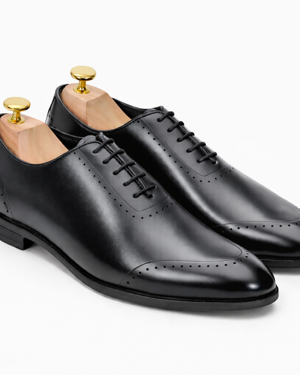 S&B  Wholecut Brogue  - Black