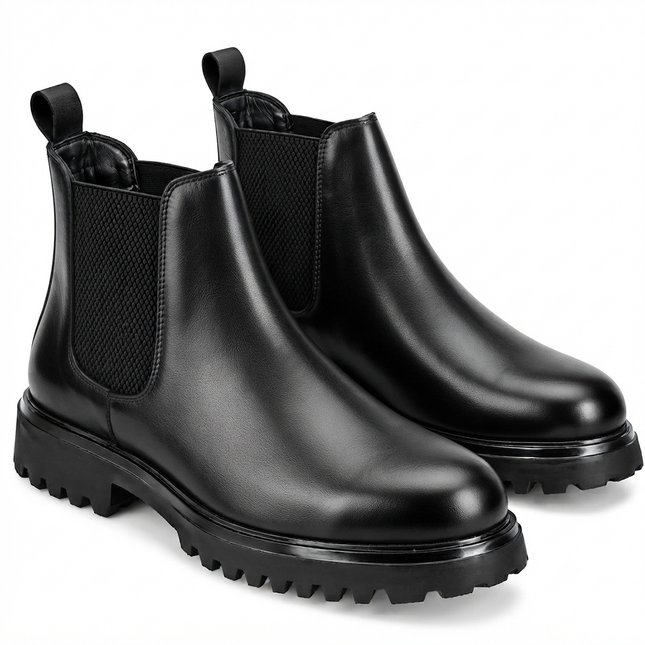 S&B Black Chunky EVA Chelsea Boots