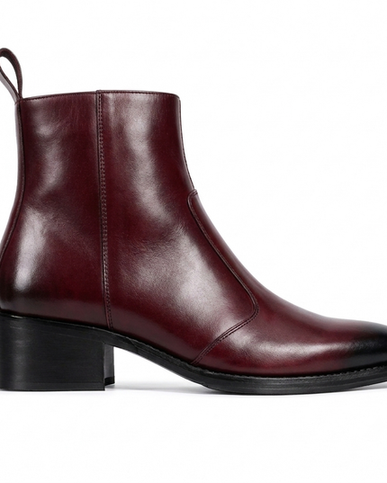 S&B Cowboy Pointed Chelsea - Cherry