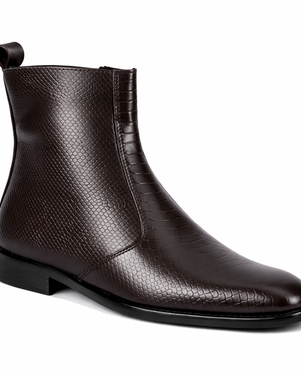 S&B Italian Croco Chelsea - Brown