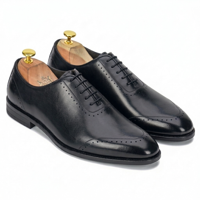S&B  Wholecut Brogue  - Black