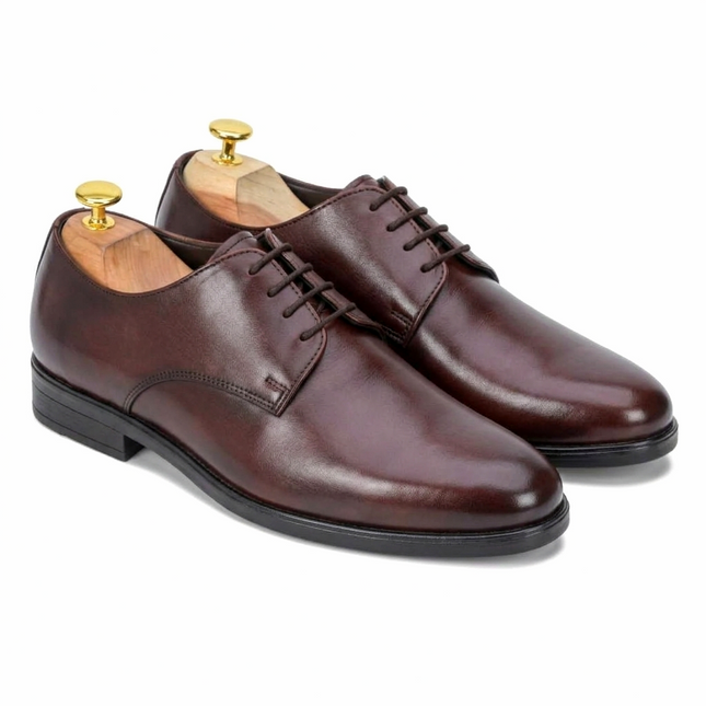 S&B Round Toe Derby - Cherry