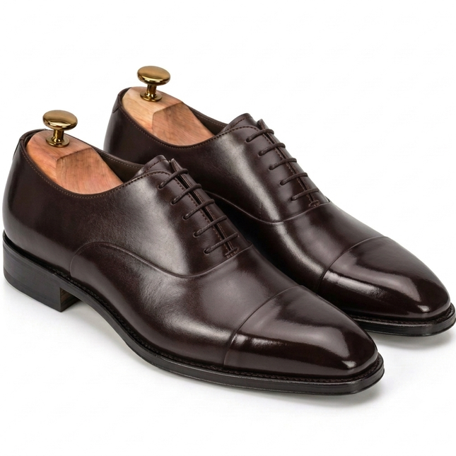 S&B Cap Toe Oxford - Cherry
