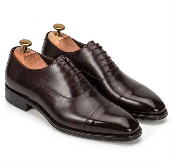 S&B Cap Toe Oxford - Cherry