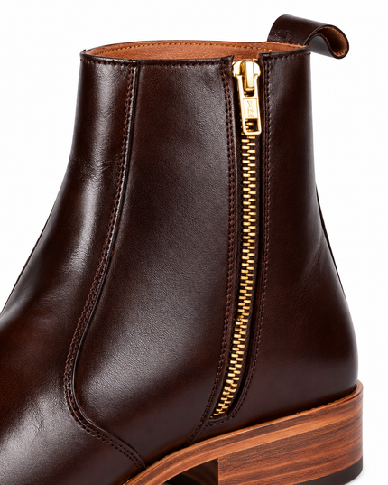 S&B Square-Toe Wooden Chelsea - Brown