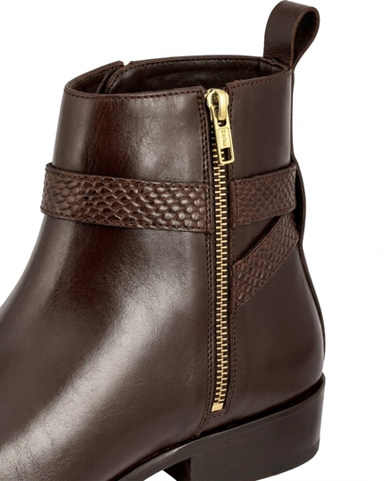 S&B Brown Harness Jodhpuri Boots